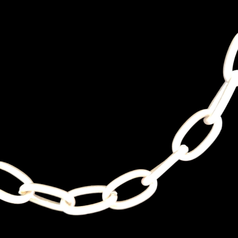 SILVER COLORED CHUNKY CHAIN 18 IN NECKLACE.  NEW WITHOUT TAGS OR BOX.
